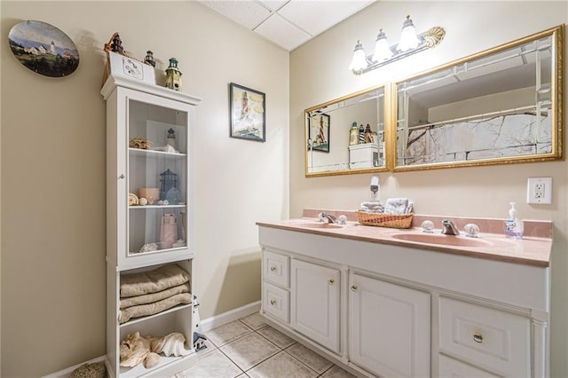 45 Chestatee River Rdg NE, Dahlonega, GA 30533 - full bath featuring double vanity, tile patterned flooring, and baseboards
