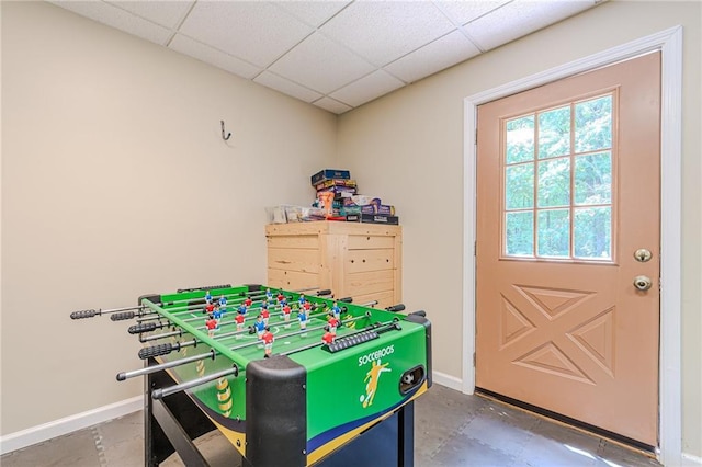 45 Chestatee River Rdg NE, Dahlonega, GA 30533 - recreation room with baseboards and a drop ceiling