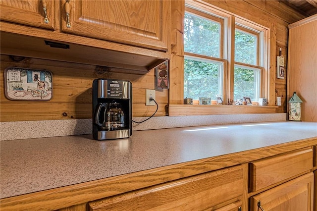 45 Chestatee River Rdg NE, Dahlonega, GA 30533 - kitchen featuring wooden walls and light countertops
