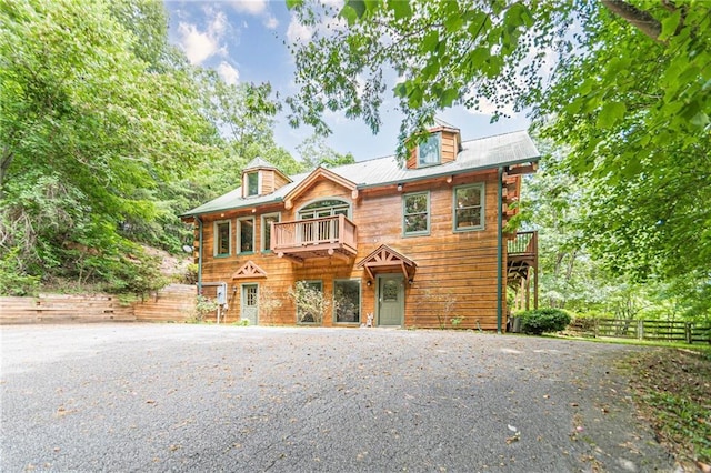45 Chestatee River Rdg NE, Dahlonega, GA 30533 - view of front of home with a balcony