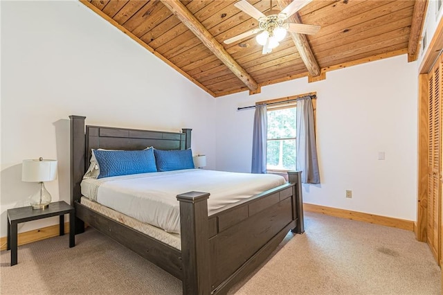 45 Chestatee River Rdg NE, Dahlonega, GA 30533 - bedroom with wooden ceiling, carpet, baseboards, and ceiling fan