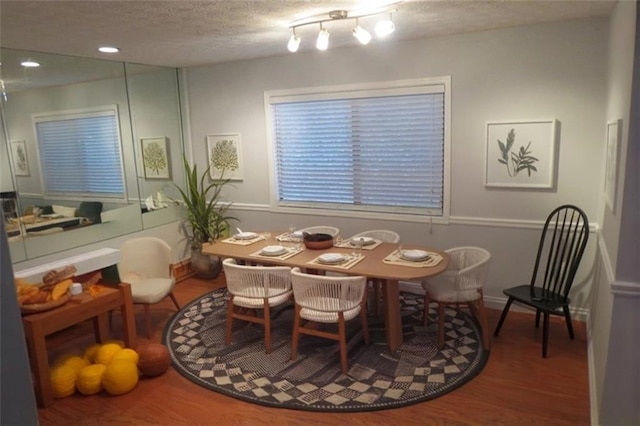 102 Cedar Chase Rd, Atlanta, GA 30324 - dining space featuring rail lighting and wood-type flooring