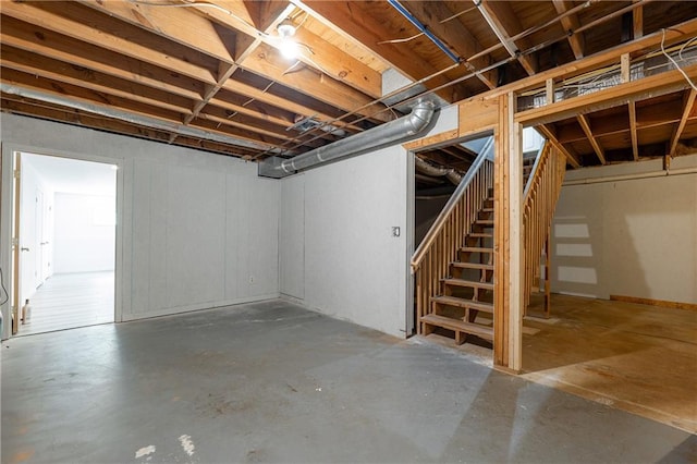 4408 Brandon Ct NE, Marietta, GA 30066 - unfinished below grade area featuring stairway