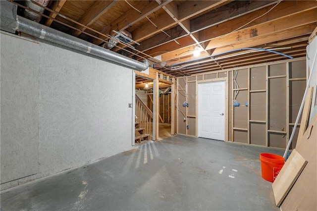 4408 Brandon Ct NE, Marietta, GA 30066 - unfinished basement with stairway