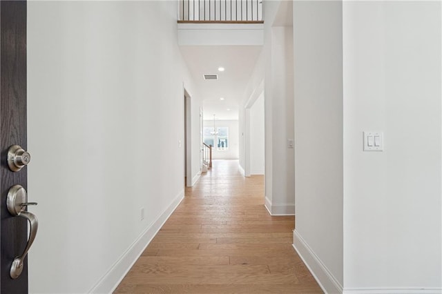 784 Keystone Dr, Woodstock, GA 30188 - hall with light wood-style flooring, baseboards, and recessed lighting