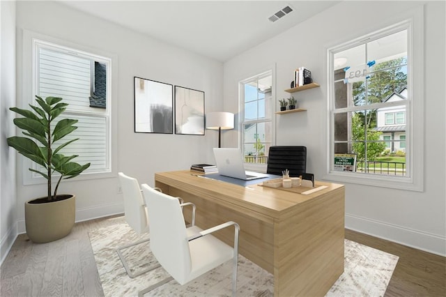 784 Keystone Dr, Woodstock, GA 30188 - home office featuring baseboards and wood finished floors