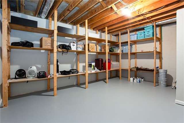 view of storage room