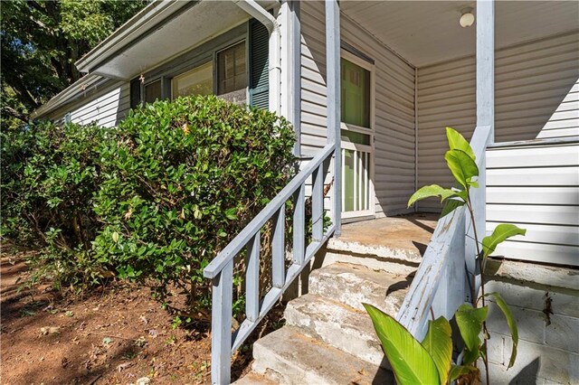 exterior space featuring covered porch