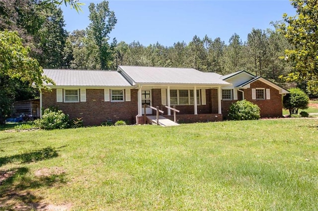 2802 Wax Rd, Aragon, GA 30104 - single story home with a front lawn, brick siding, and metal roof