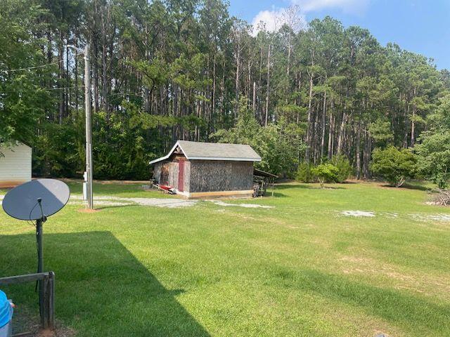 1167 Underwood Rd, Sparta, GA 31087 - view of green lawn featuring a wooded view