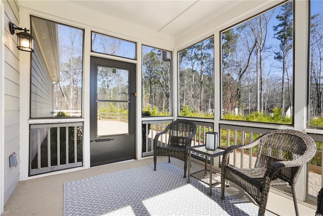 view of sunroom / solarium