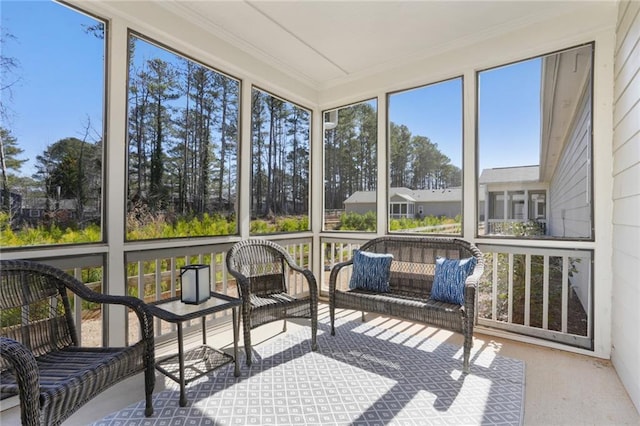 view of sunroom / solarium