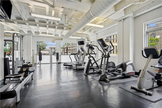 view of exercise room