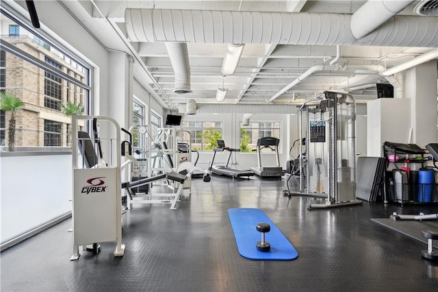 view of exercise room