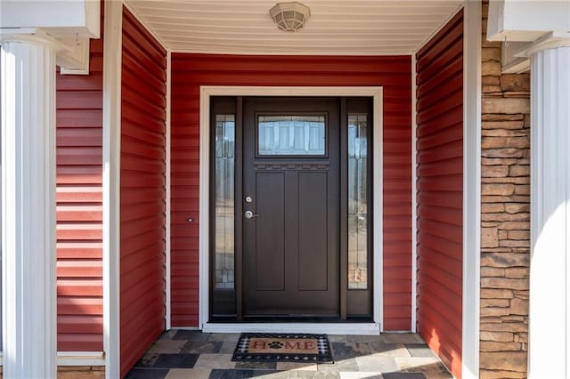 view of doorway to property