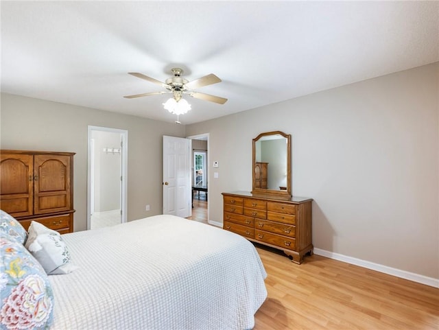 5020 Bayberry Dr, Cumming, GA 30040 - bedroom with light wood-style floors and a ceiling fan