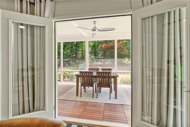410 Longwood Ln, Alpharetta, GA 30004 - entryway featuring ceiling fan and tile patterned flooring