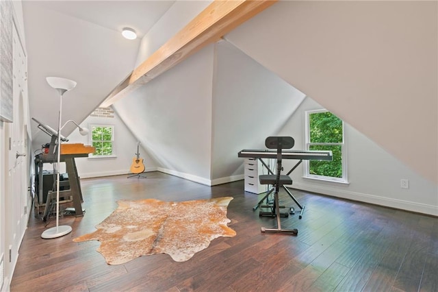 410 Longwood Ln, Alpharetta, GA 30004 - bonus room featuring lofted ceiling, wood finished floors, and baseboards