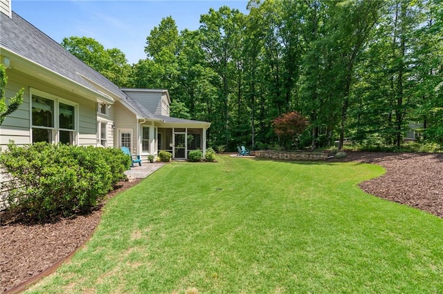 410 Longwood Ln, Alpharetta, GA 30004 - view of grassy yard featuring a sunroom