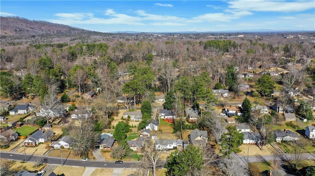 bird's eye view featuring a mountain view