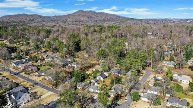 bird's eye view featuring a mountain view