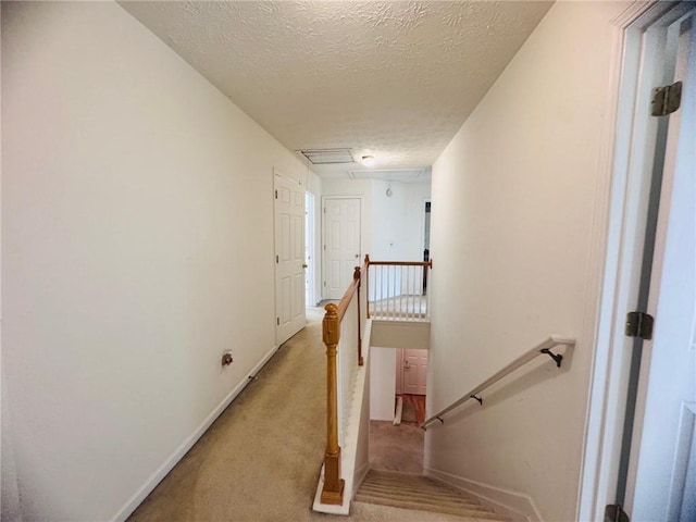 5421 Skylar Creek Ln, Buford, GA 30518 - stairs featuring carpet floors and a textured ceiling