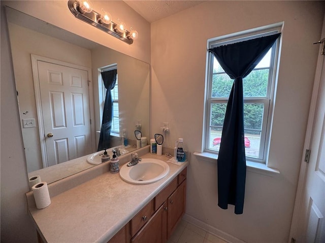 5421 Skylar Creek Ln, Buford, GA 30518 - bathroom featuring vanity and tile patterned floors