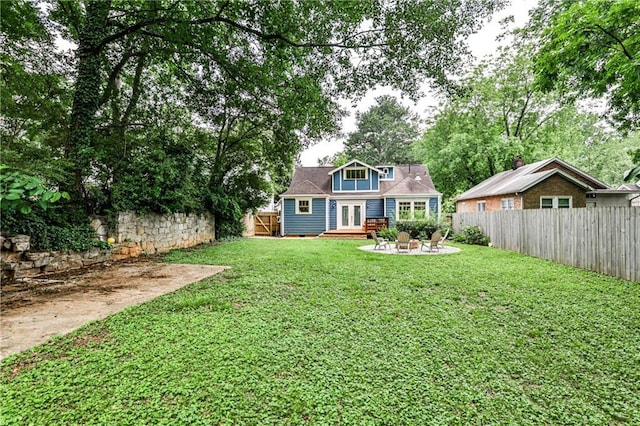 1136 Moreland Pl SE, Atlanta, GA 30316 - rear view of house featuring french doors, a patio, and a fire pit