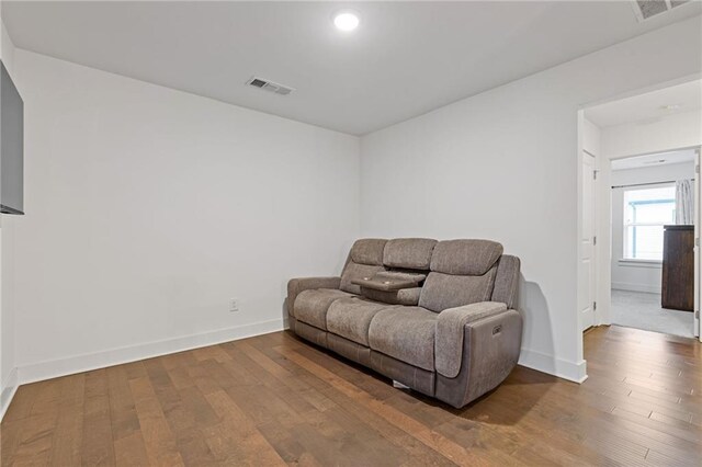 living room featuring hardwood / wood-style floors