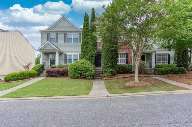 1122 Cotton Gin Dr, Woodstock, GA 30188 - traditional-style home featuring a front yard