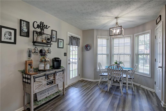 10 Alexandria Ln, Dallas, GA 30132 - dining area with dark wood-style floors, healthy amount of natural light, and a textured ceiling
