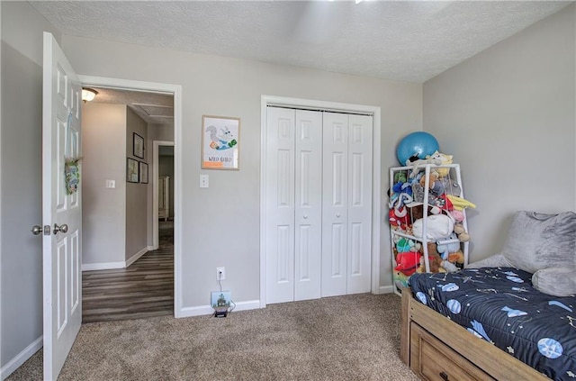10 Alexandria Ln, Dallas, GA 30132 - bedroom featuring a textured ceiling, carpet floors, and a closet