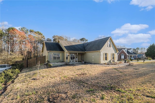 view of front of property with fence