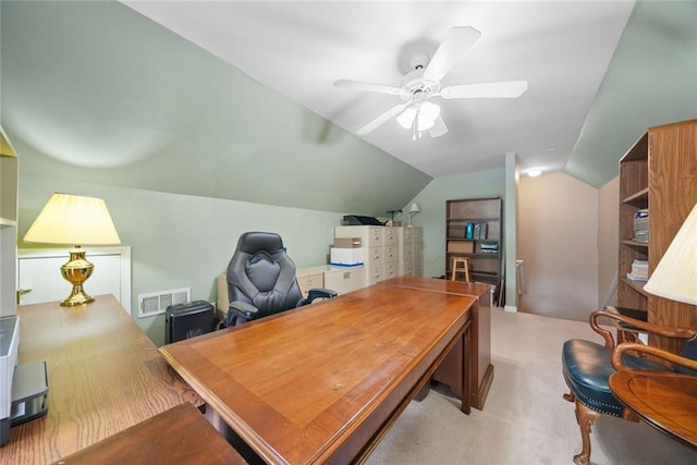 3633 Gilpin Ct, Lawrenceville, GA 30044 - carpeted office with lofted ceiling and a ceiling fan