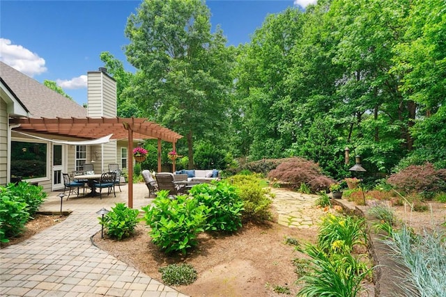 3633 Gilpin Ct, Lawrenceville, GA 30044 - view of yard featuring a pergola, an outdoor hangout area, and a patio