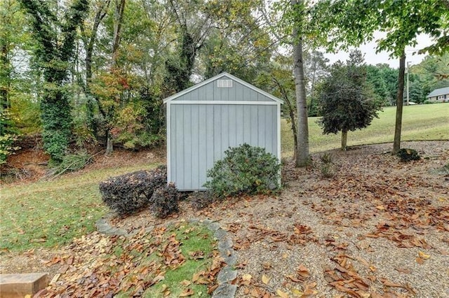 view of shed