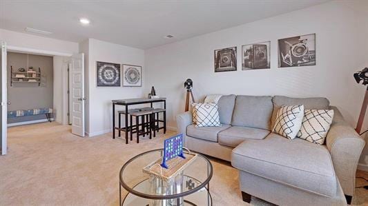 view of carpeted living room