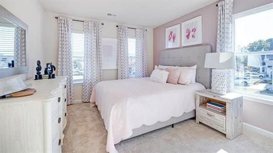 view of carpeted bedroom