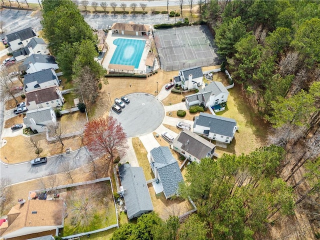 aerial view featuring a residential view