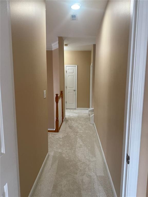 1919 Barrett Knoll Cir NW, Kennesaw, GA 30152 - hall with an upstairs landing, light carpet, and baseboards