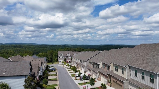 drone / aerial view with a residential view