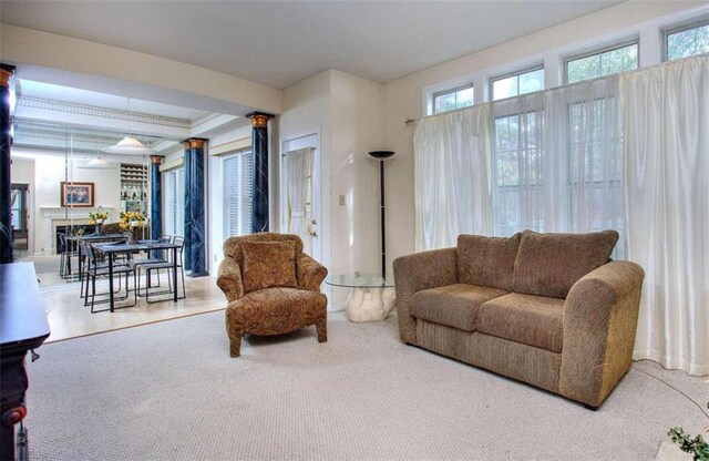 view of carpeted living room