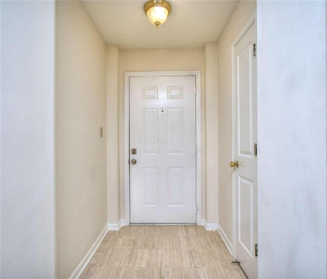 entryway with baseboards