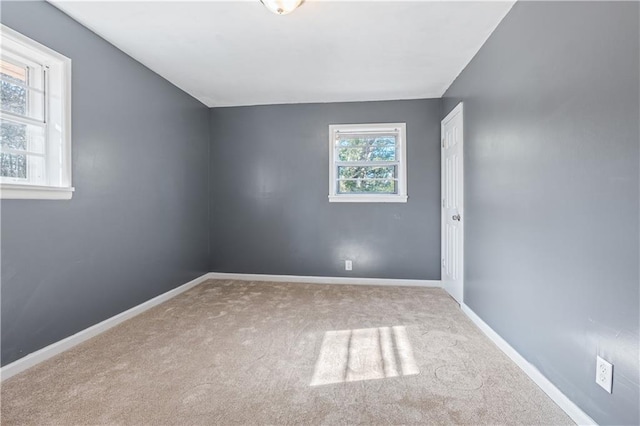 empty room featuring carpet flooring