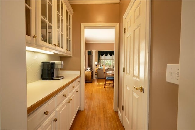 3071 Intrepid Wake, Marietta, GA 30062 - corridor featuring crown molding and light wood-type flooring