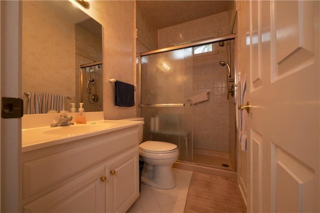 3071 Intrepid Wake, Marietta, GA 30062 - full bathroom with vanity, a shower stall, and tile patterned flooring