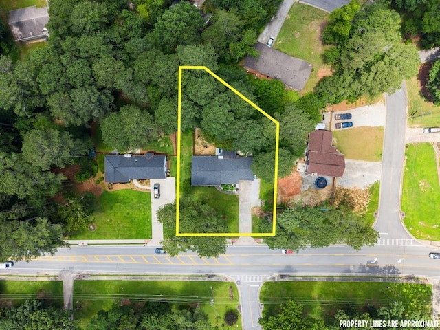 1467 Hewatt Rd, Lilburn, GA 30047 - aerial view of property and surrounding area with property boundaries highlighted