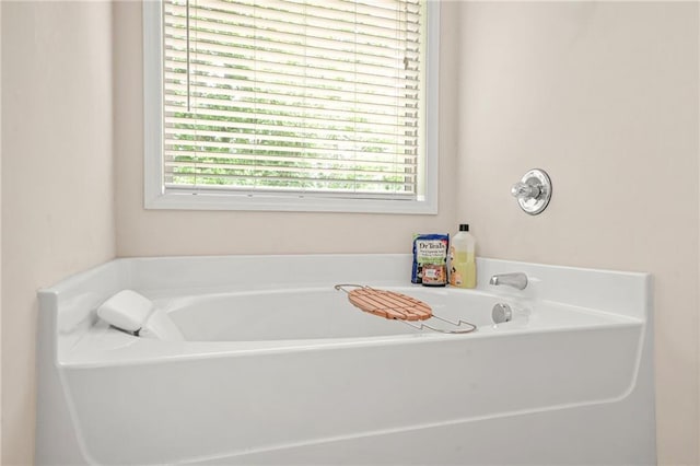 full bathroom featuring a garden tub