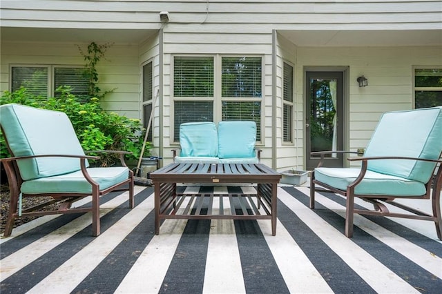 view of patio / terrace featuring an outdoor living space