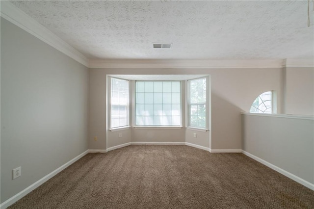 6509 Charter Way, Lithonia, GA 30058 - spare room featuring plenty of natural light, ornamental molding, carpet, a textured ceiling, and baseboards